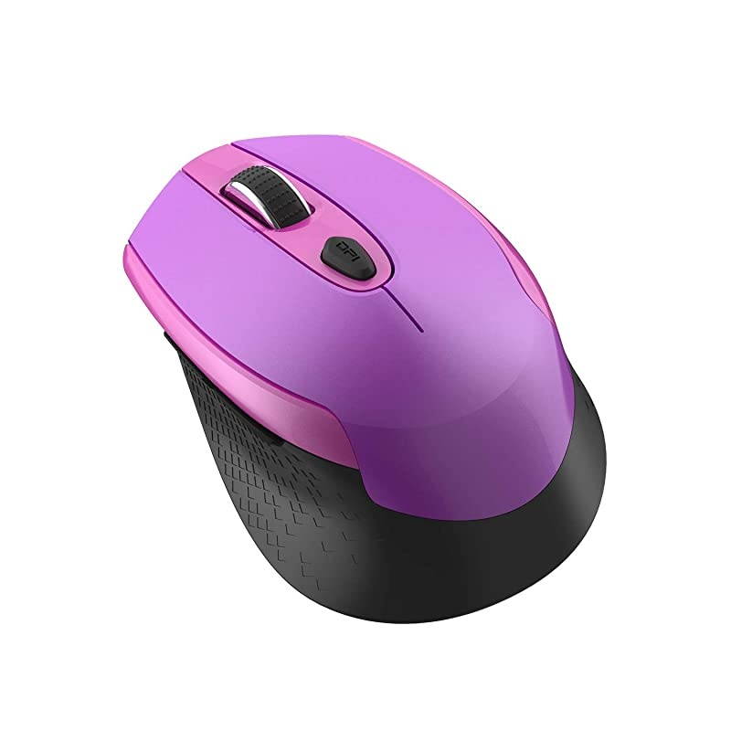 Wireless Computer Mouse Multifunctional Wireless Mouse  24G Slim Cordless Mouse Less Noise for Laptop Ergonomic Optical with USB Mouse for Laptop Deskbtop MacBook Purple