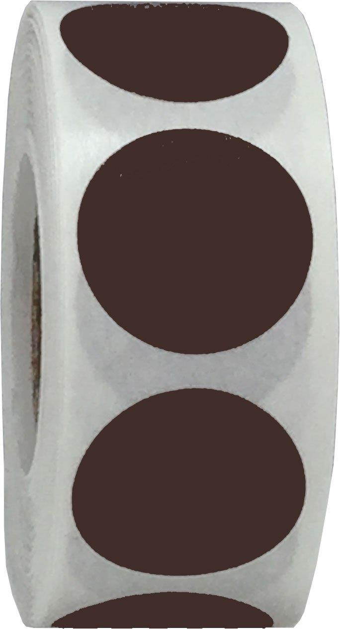 Color Coding Labels Brown Round Circle Dots For Organizing Inventory 3/4 Inch 500 Total Adhesive Stickers