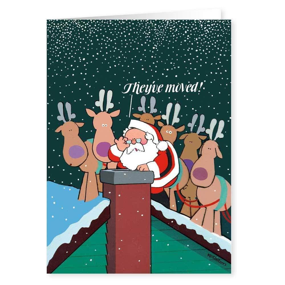 They've Moved / New Address Holiday Card 18 Cards/ 19 Envelopes - Funny New Address Cards
