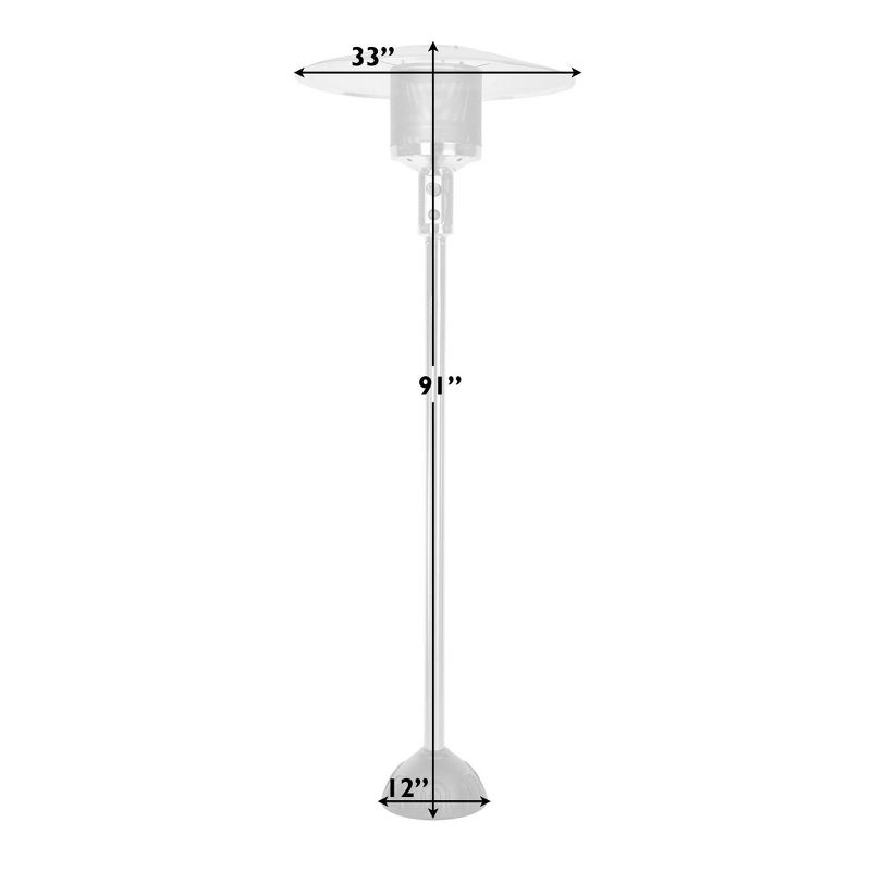 Natural Gas Patio Heater Stainless Steel - Fire Sense