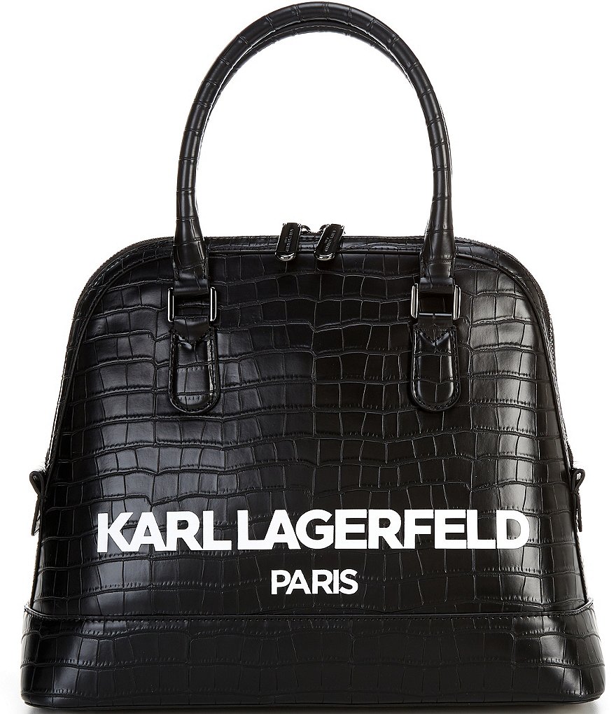 KARL LAGERFELD PARIS Signature Simone Satchel Bag