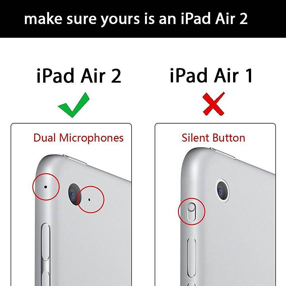 Mignova iPad Air 2 Case - Slim Fit Leather Folio Smart Case Cover with Auto Sleep / Wake Feature for Apple iPad Air 2 (iPad 6) 2014 Model