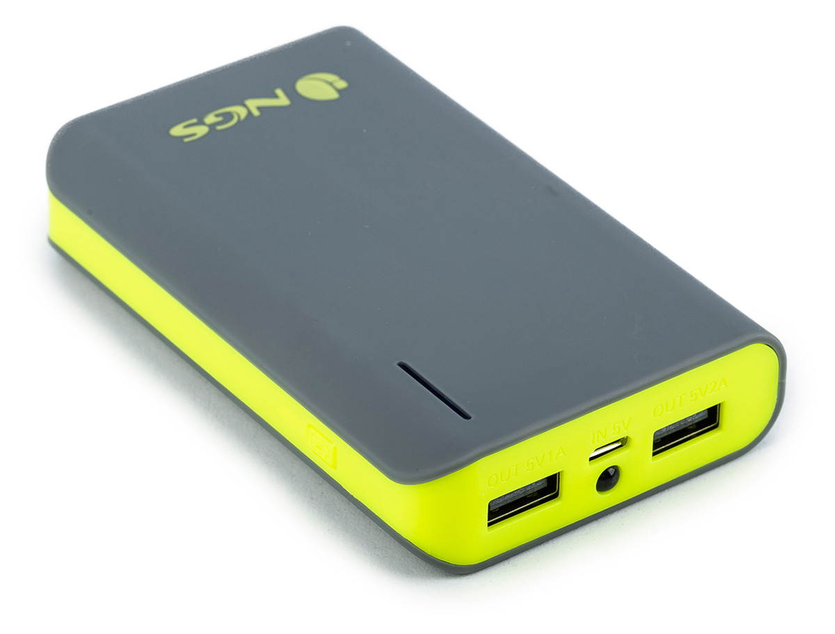 NGS PowerPump 6600mAh Power Bank 2x USB Output (1x5V/1A & 1x5V/2A) Color Lemon Model POWERPUMP6600LEMO