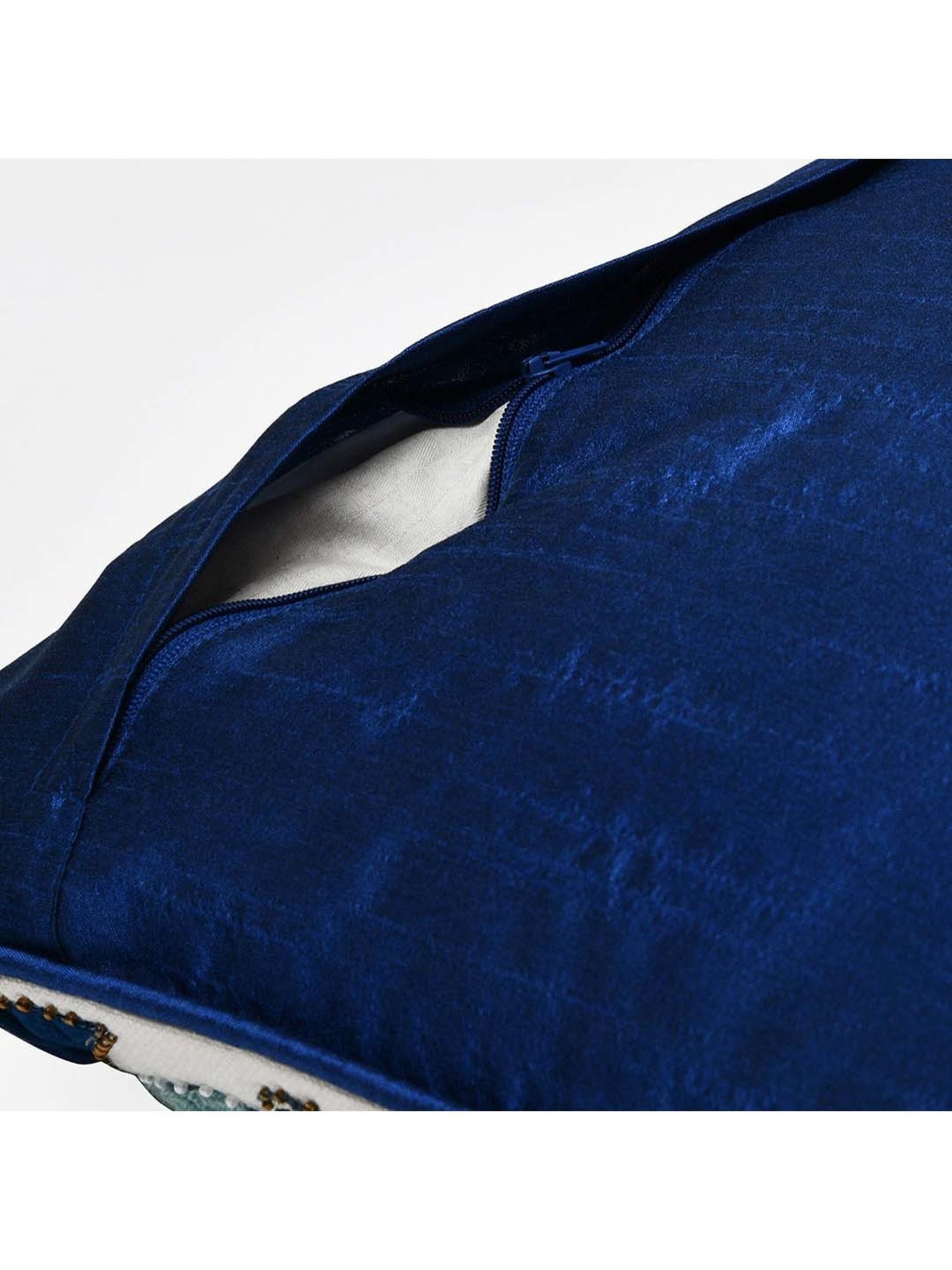 Swayam Red & White Cotton 60 cm x 60 cm Cushion Covers - Set of 5