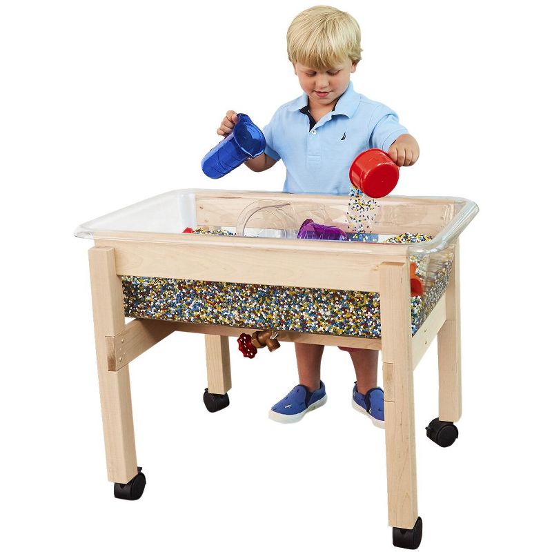 Childcraft Mobile Mini Sand and Water Table Without Cover, 30 x 19-1/4 x 22-1/8 Inches