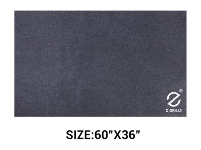 Z GRILLS BBQ Grill Pad Mat Floor Protective Deck Rug Outdoor Splatter Black 60X36"