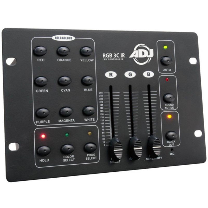American DJ Compact 3-Channel RGB LED Effect DMX Lighting Controller | RGB3C-IR
