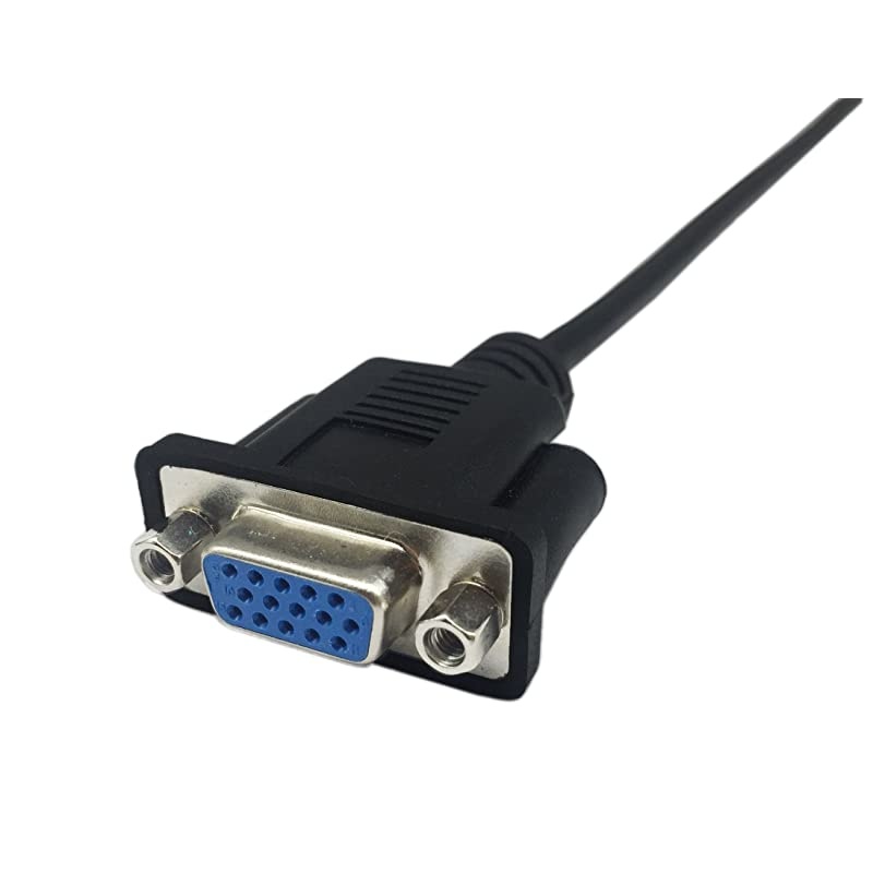 1ft VGA SVGA 15 Pin HD15 Male to Female Adapter Video Monitor Extension Cable for PC Laptop TV Porjectormf
