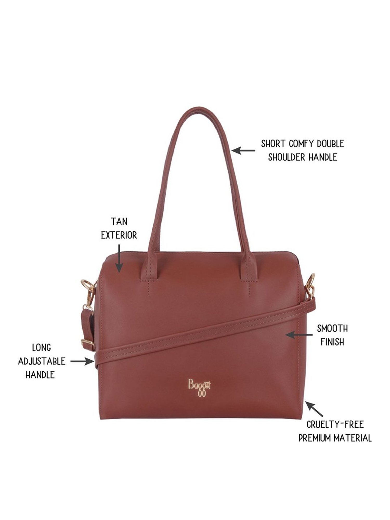 Baggit Maroon Medium Handbag
