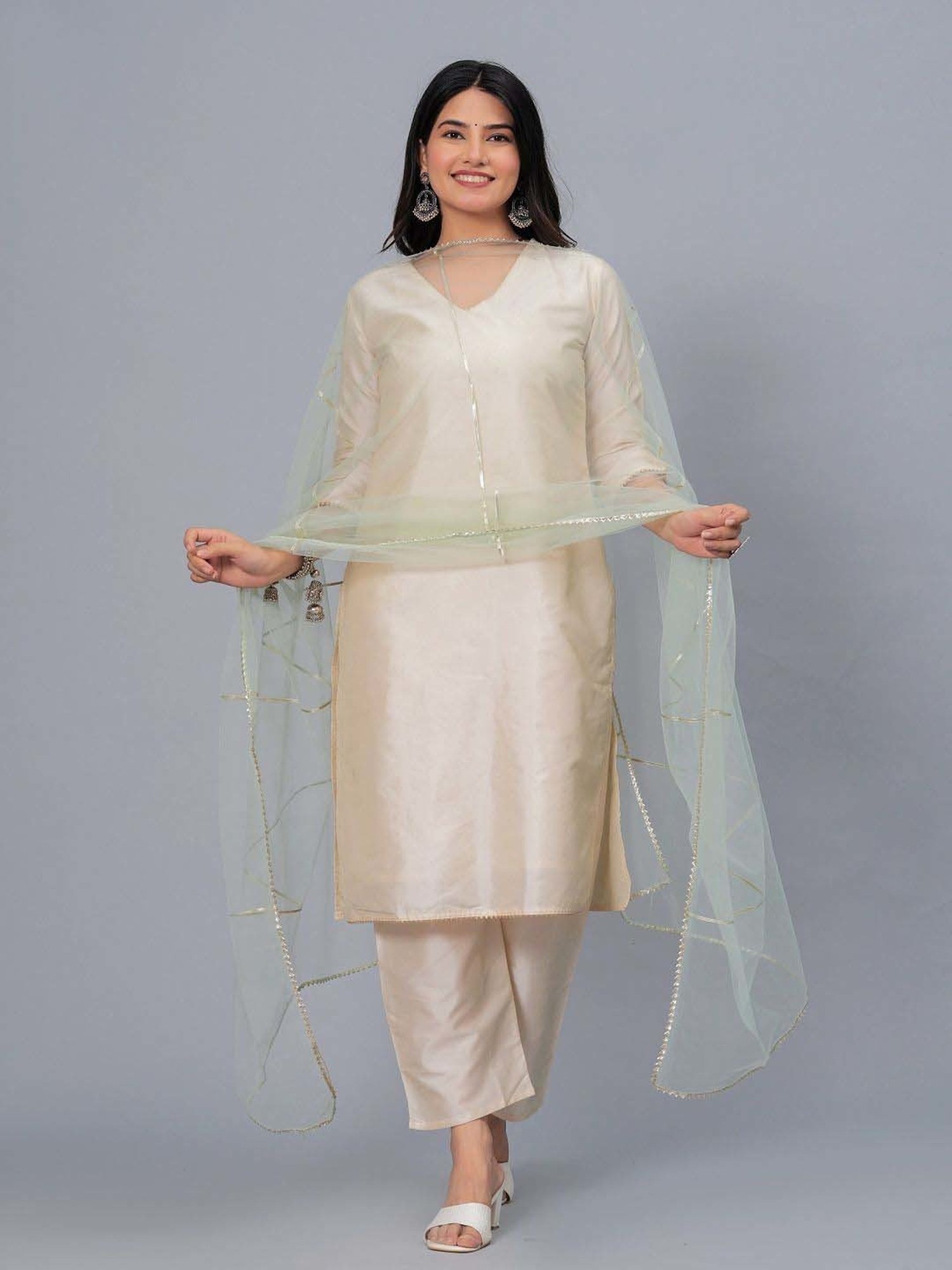 Stylum Green Striped Dupatta