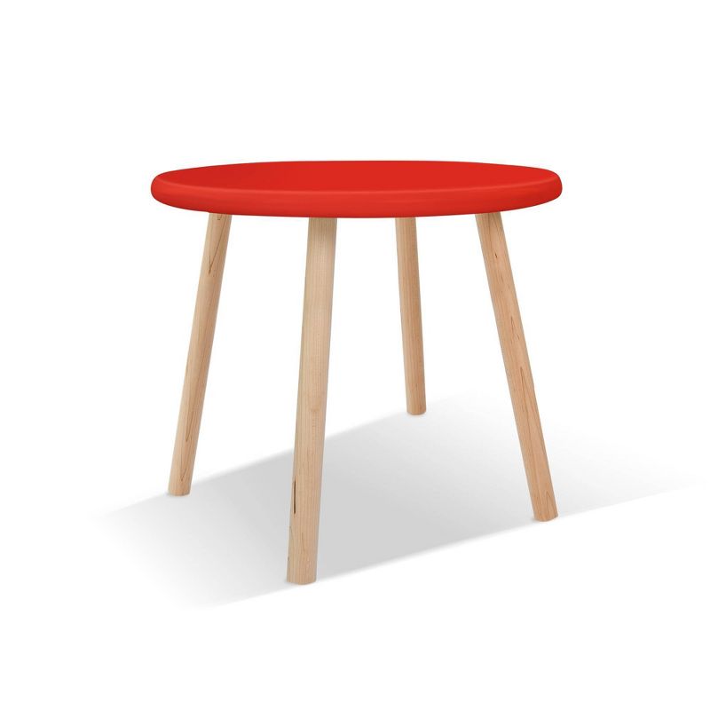 23.5" Peewee Round Kids' Table Maple/Red - Nico & Yeye