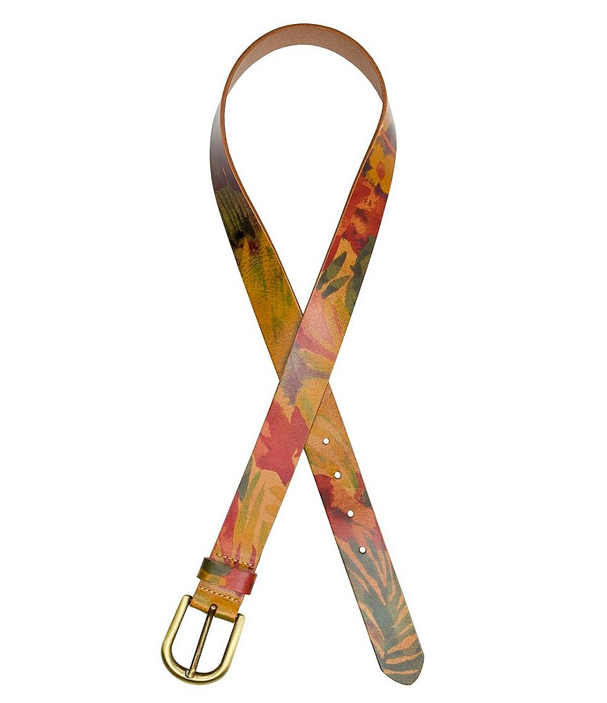 Patricia Nash 1.25#double; Vietri Wildflower Printed Leather Jean Belt