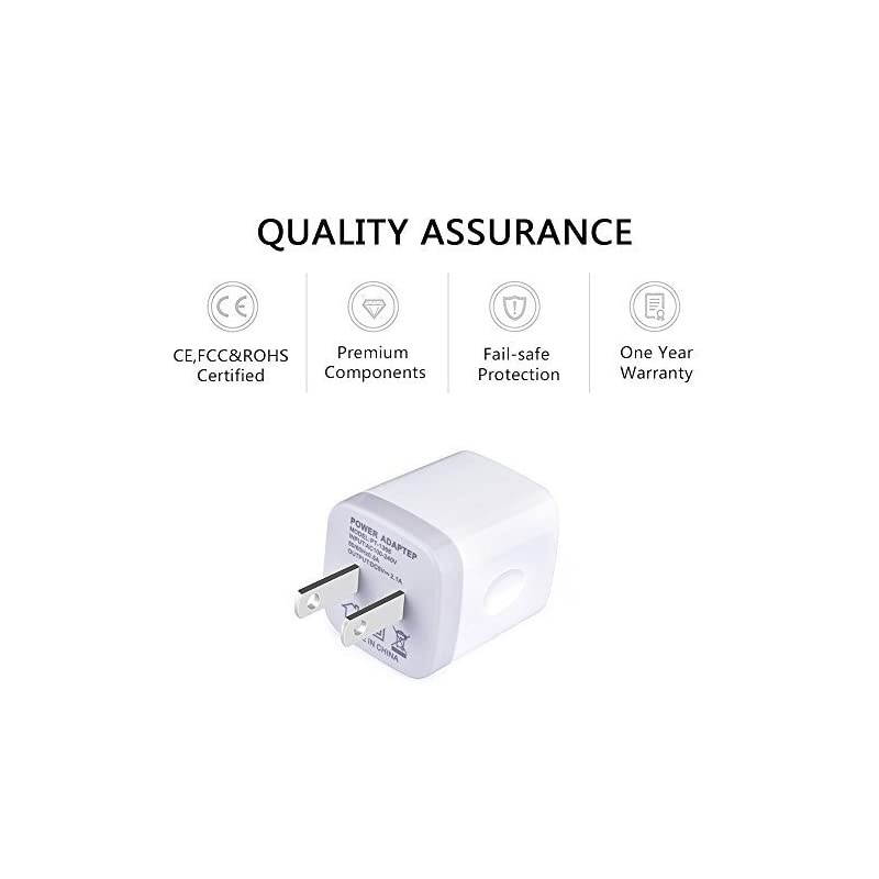 Charger USB Brick 3Pack 21A5V Dual Port USB Plug Charger Cube Power Adapter Fast Charging Block for iPhone X 8 7 6 Plus 5S iPad Samsung Galaxy S8 S7 S6 Edge LG ZTE Moto Android Phone