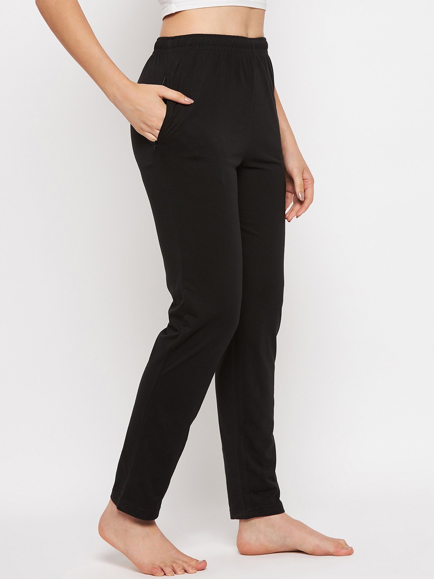 Okane Black Mid Rise Lounge Pants