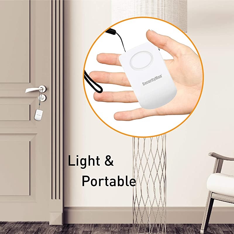 Door Handle Alarm with 130dB Vibration Triggered Door Alarm -Perfect Use for Kids, Elderly, Hotel, Bedroom, Apartment (2 Pack)