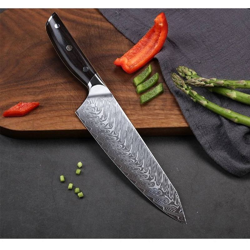 BBQ Dragon Damascus 8" Chef Knife