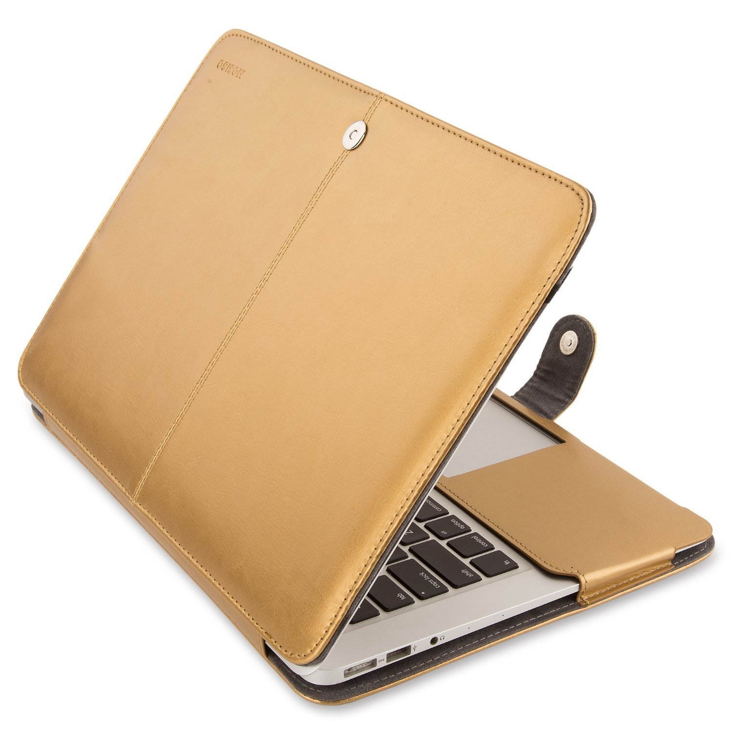 Mosiso Retina 15-Inch Premium Quality PU Leather Book Cover Clip On Sleeve Case Cover for MacBook Pro 15.4" with Retina Display A1398 (No CD-Rom Drive) with One Year Warranty