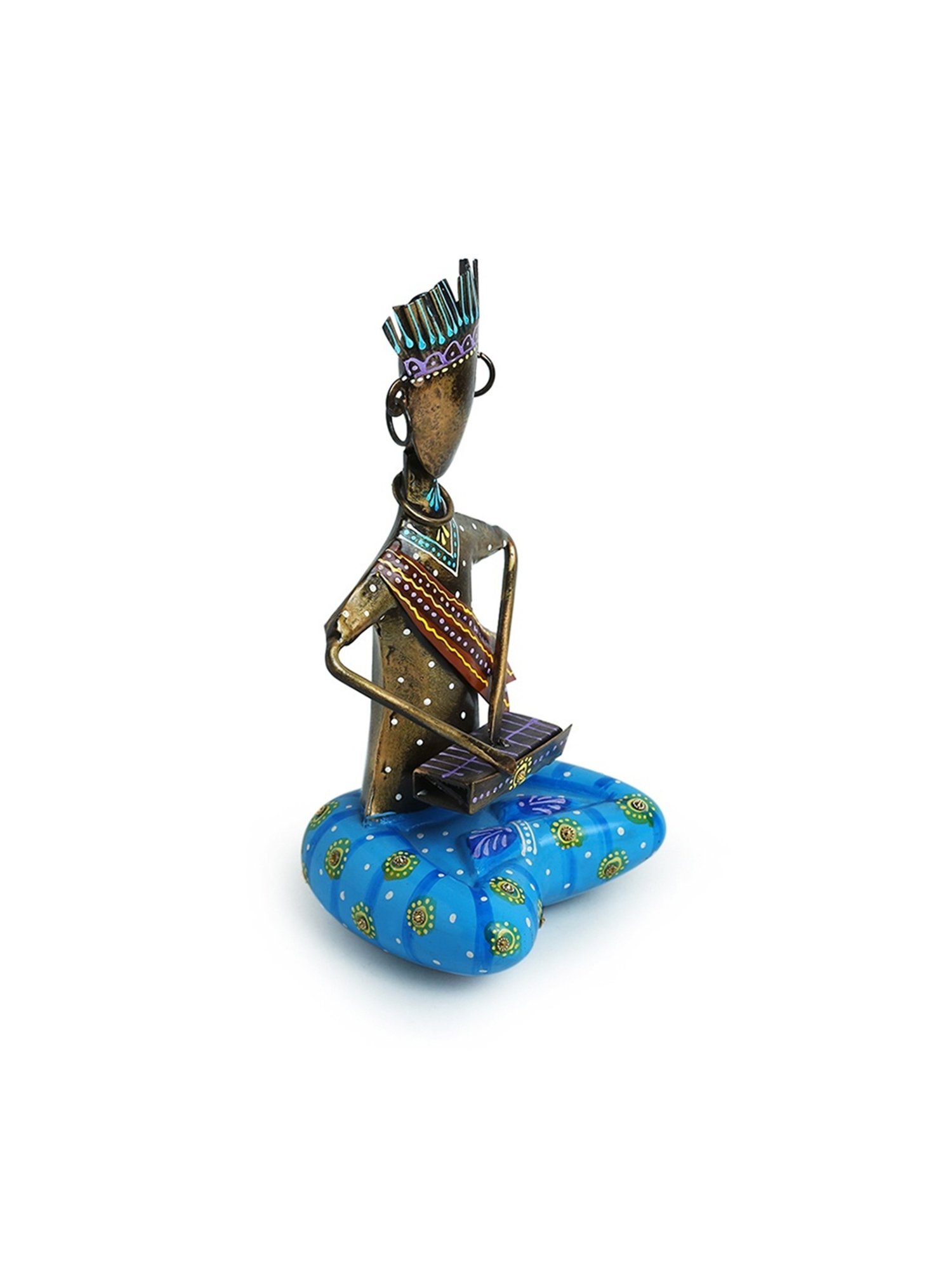 ExclusiveLane 'Gayak Folk Artist' Multicolor Iron Decorative Piece - Set of 1