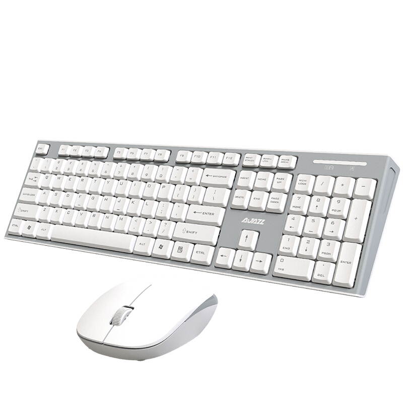 A-jazz A2080i Ergonomic Design, Cool Exterior 2.4GHz Wireless Keyboard And 1200DPI Mouse Combo For PC and Laptop- Black
