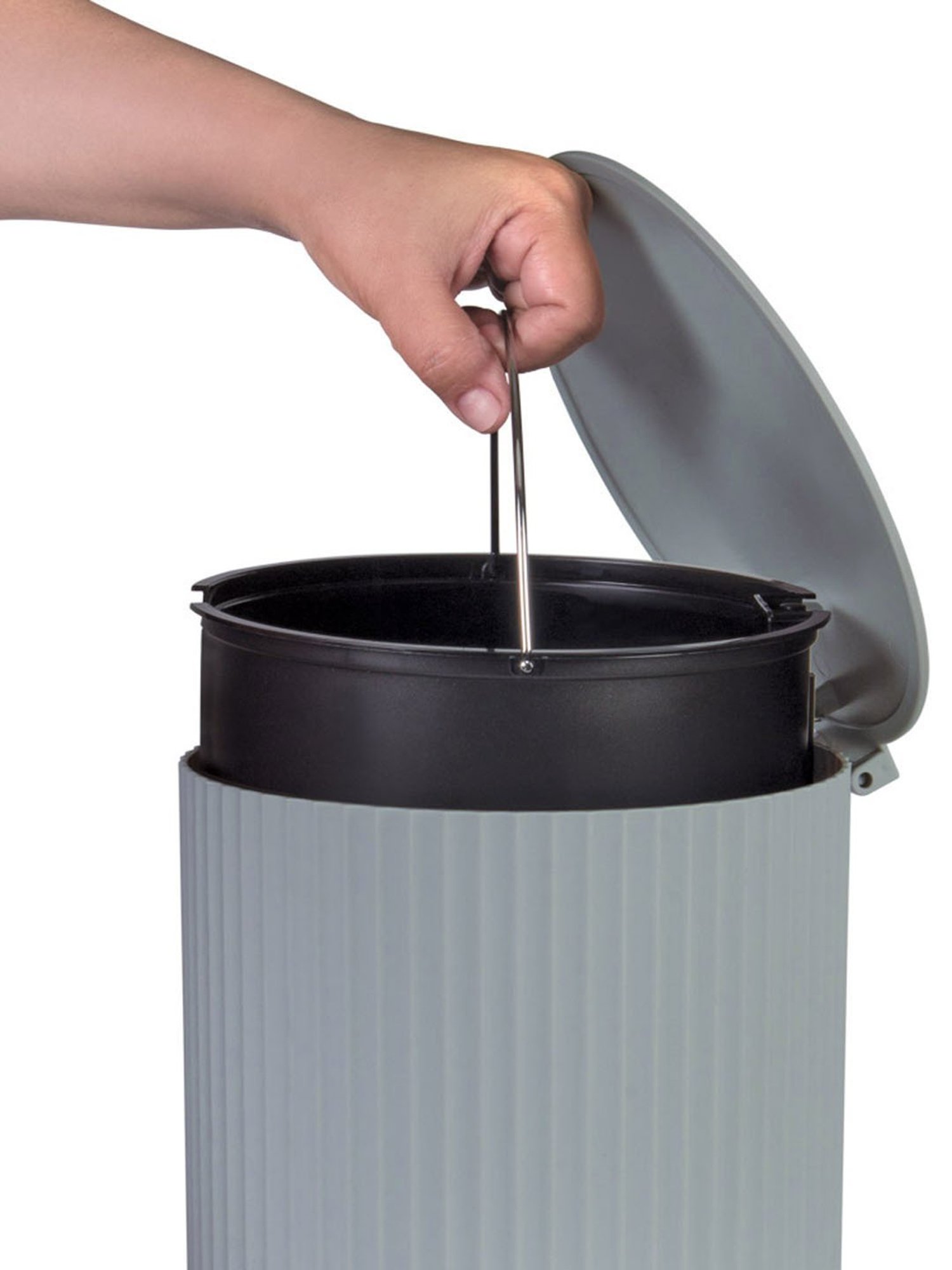 Freelance Grey SAN material (Styrene Acrylonitrile) Set of 1 Dustbins