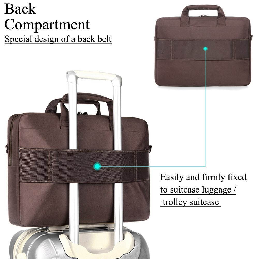 Wellhouse 15.6 Inch Laptop Bags, Business Shoulder Bags Handbags Carrying Bags Laptop Cases Notebook Cases with Suitcase/Luggage Back Belt For 15.6 inch HP Dell Sony Laptop Notebook Computer Macbook
