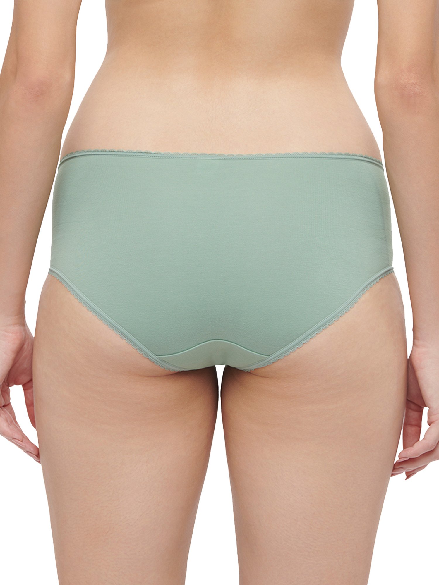 Triumph Black & Green Cotton Hipster Panties - Pack Of 3
