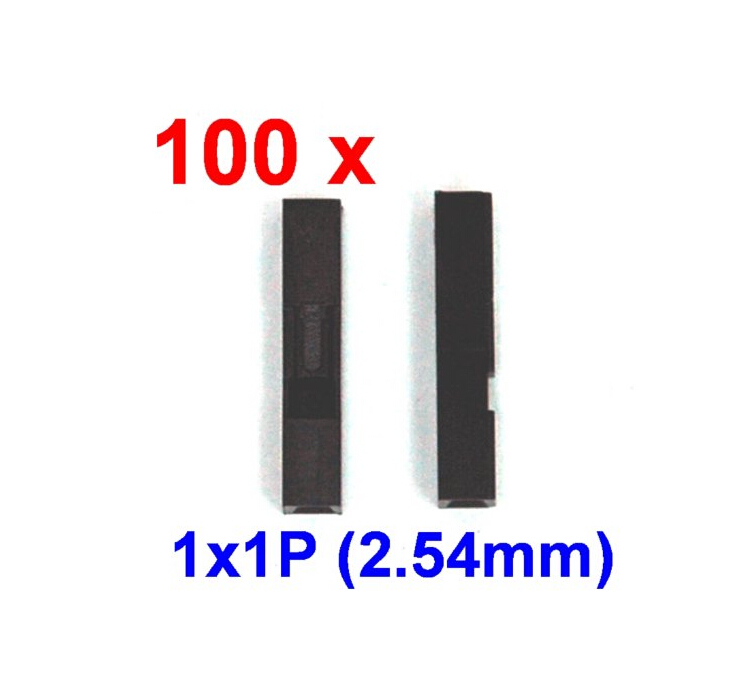 WWH-100pcs Dupont Connector Housing Female 2.54mm 1x1P
