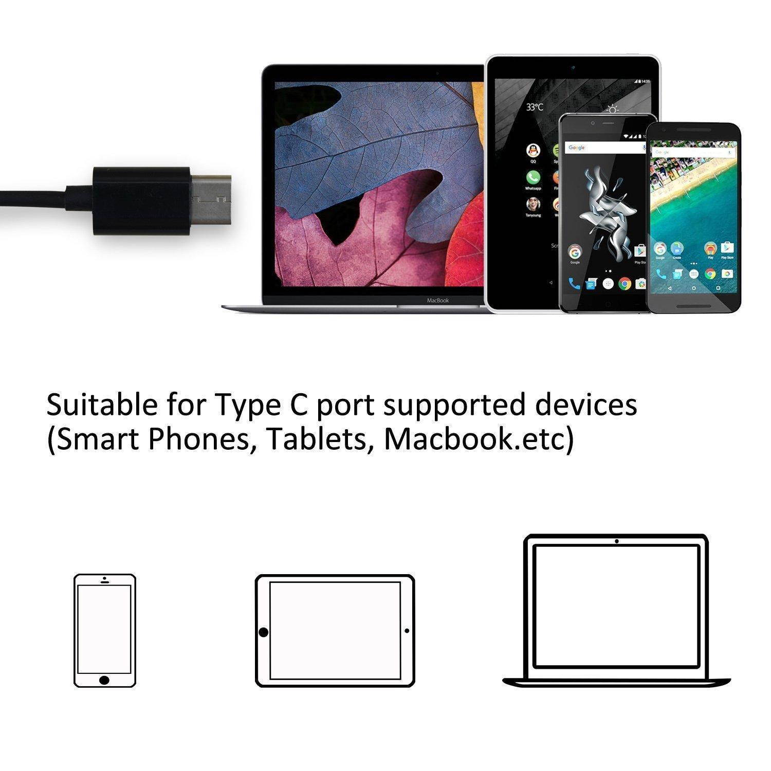 USB C Type C 3.1 to 3.5mm Stereo Microphone Earphone Audio Adaptor Cable Cord