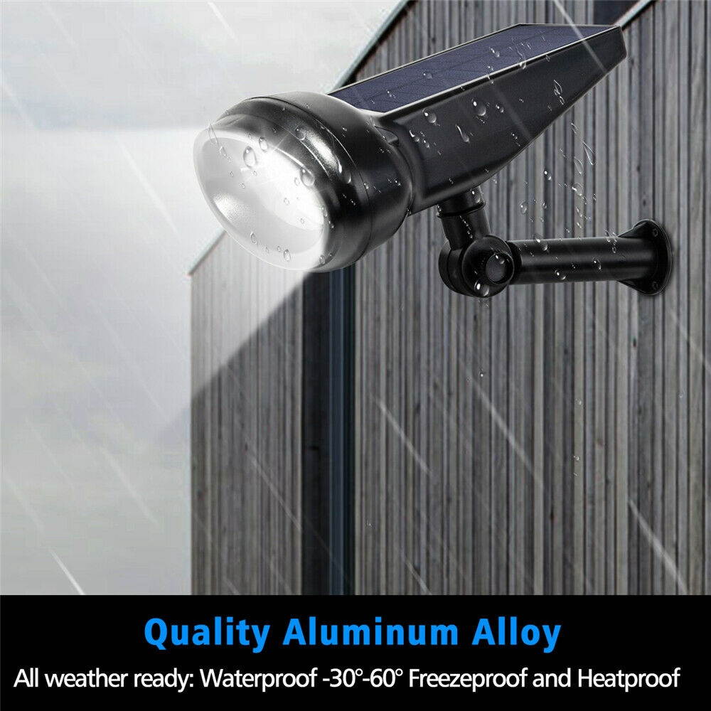 Solar Power 4 LED Spotlight Outdoor Garden Lamp Lawn Walkway Landscape Lights US