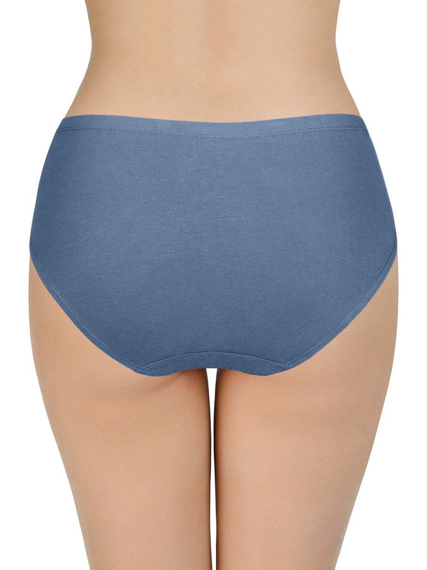 Every De by Amante Blue & Peach Cotton Hipster Panties - Pack Of 3
