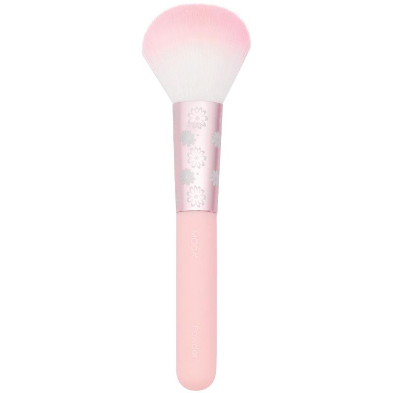 MODA Brush Posh Pastel 6pc Total Face Flip Kit Makeup Brush Set Set with Travel Flip Case, Includes - Powder, Highlighter, Crease/Smudger, and Flat Lip Brushes