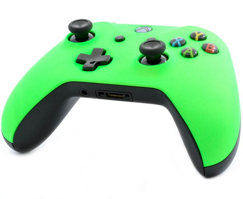 "Soft Touch Neon Green" Xbox One S UN-MODDED Custom Controller Unique Design (with 3.5 jack)