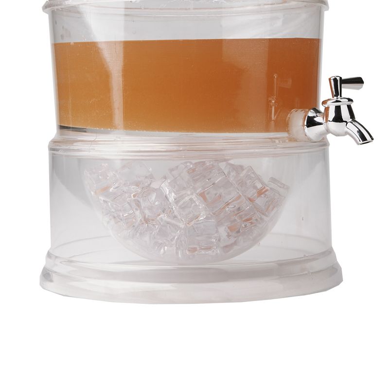 Mind Reader 3 Tier Stackable Punch Bowl with Lids and Ice Bucket Bottom