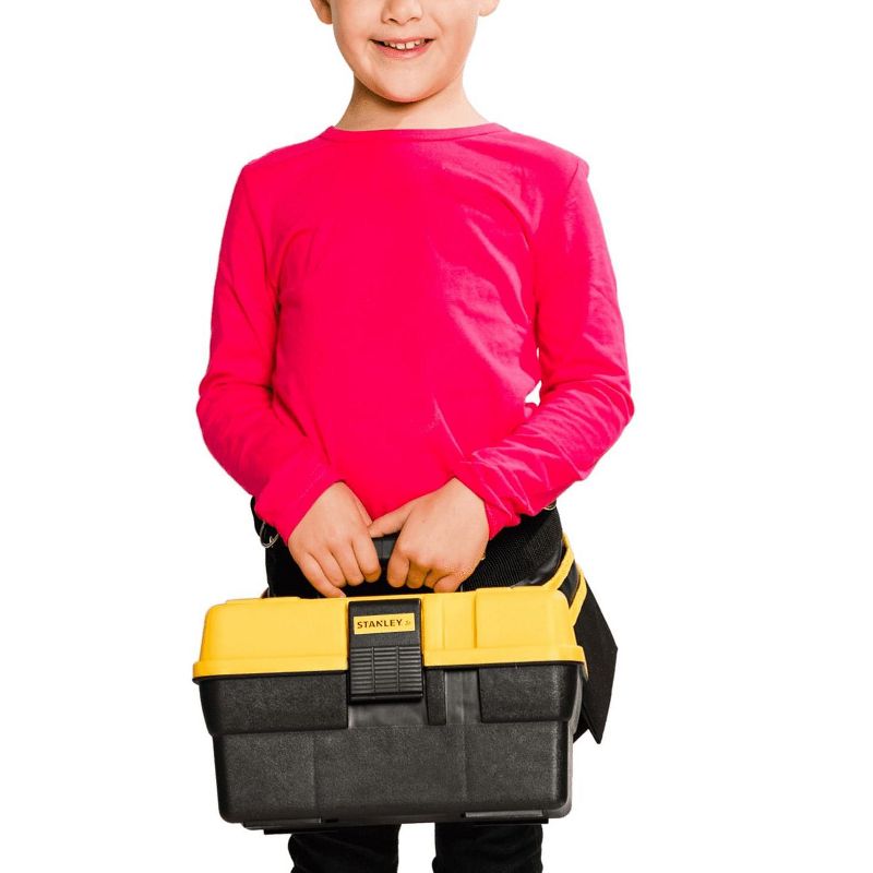 Red Tool Box Stanley Jr. 5 Piece Tool Set & Toolbox | Real Tools for Kids