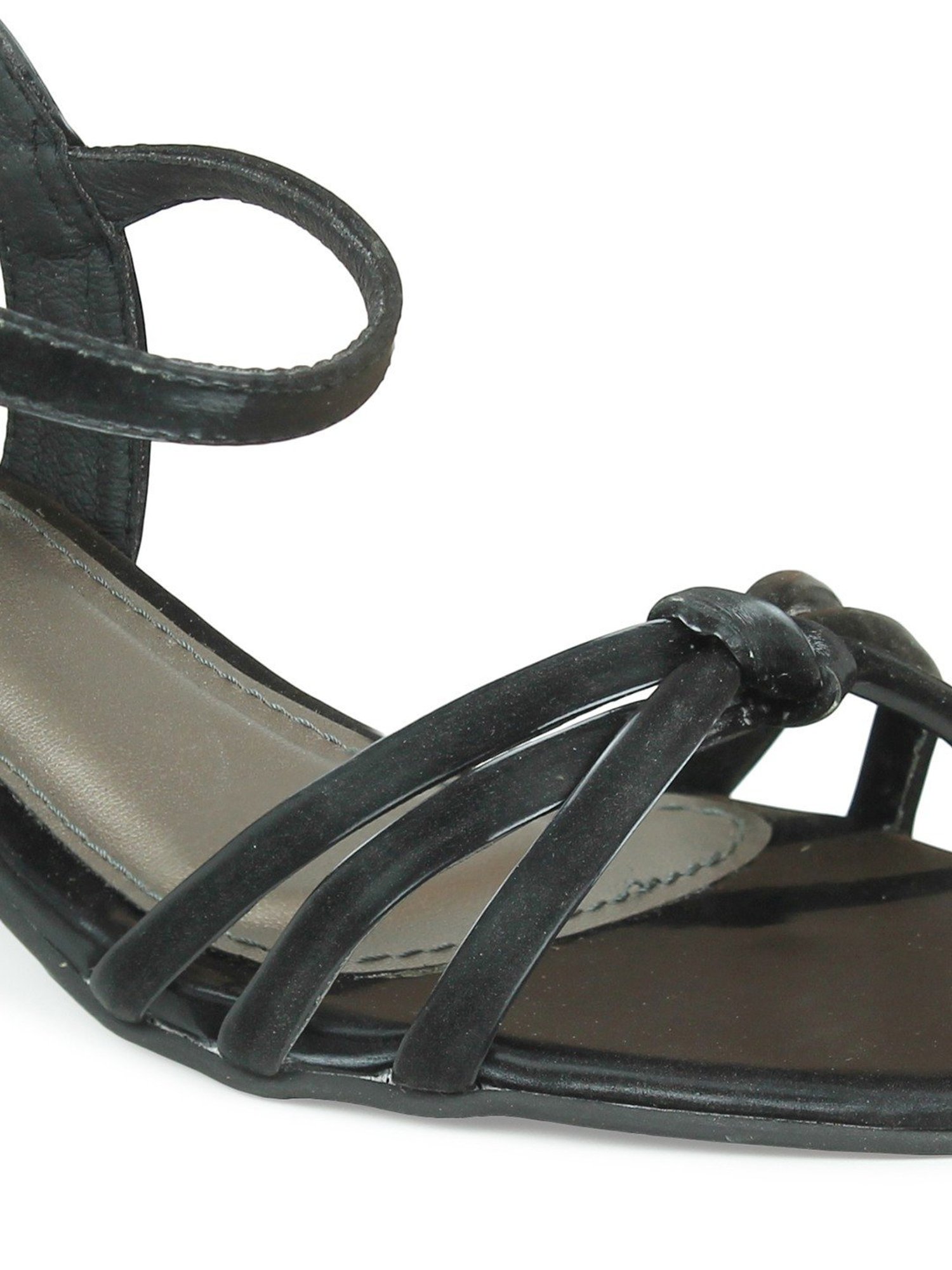 Inc.5 Women's Black Ankle Strap Sandals