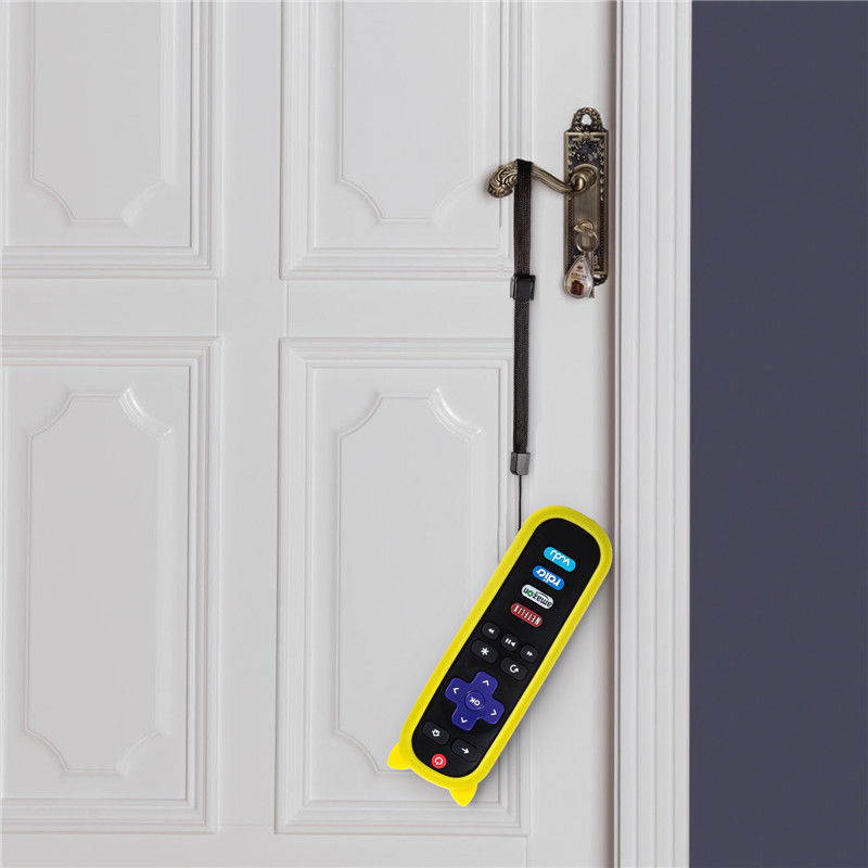 Remote Control For TCL Roku TV Control w/ Netflix Amazon Vudu Radio Key + Yellow Silicone Case