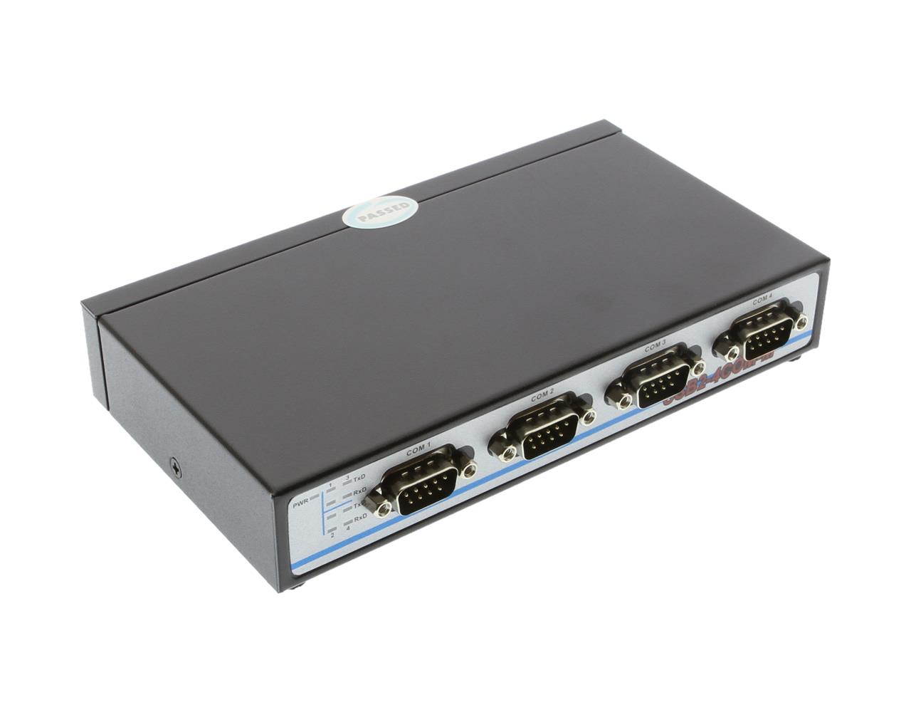 Coolgear Quad Port Serial DB-9 RS-232 Adapter Box