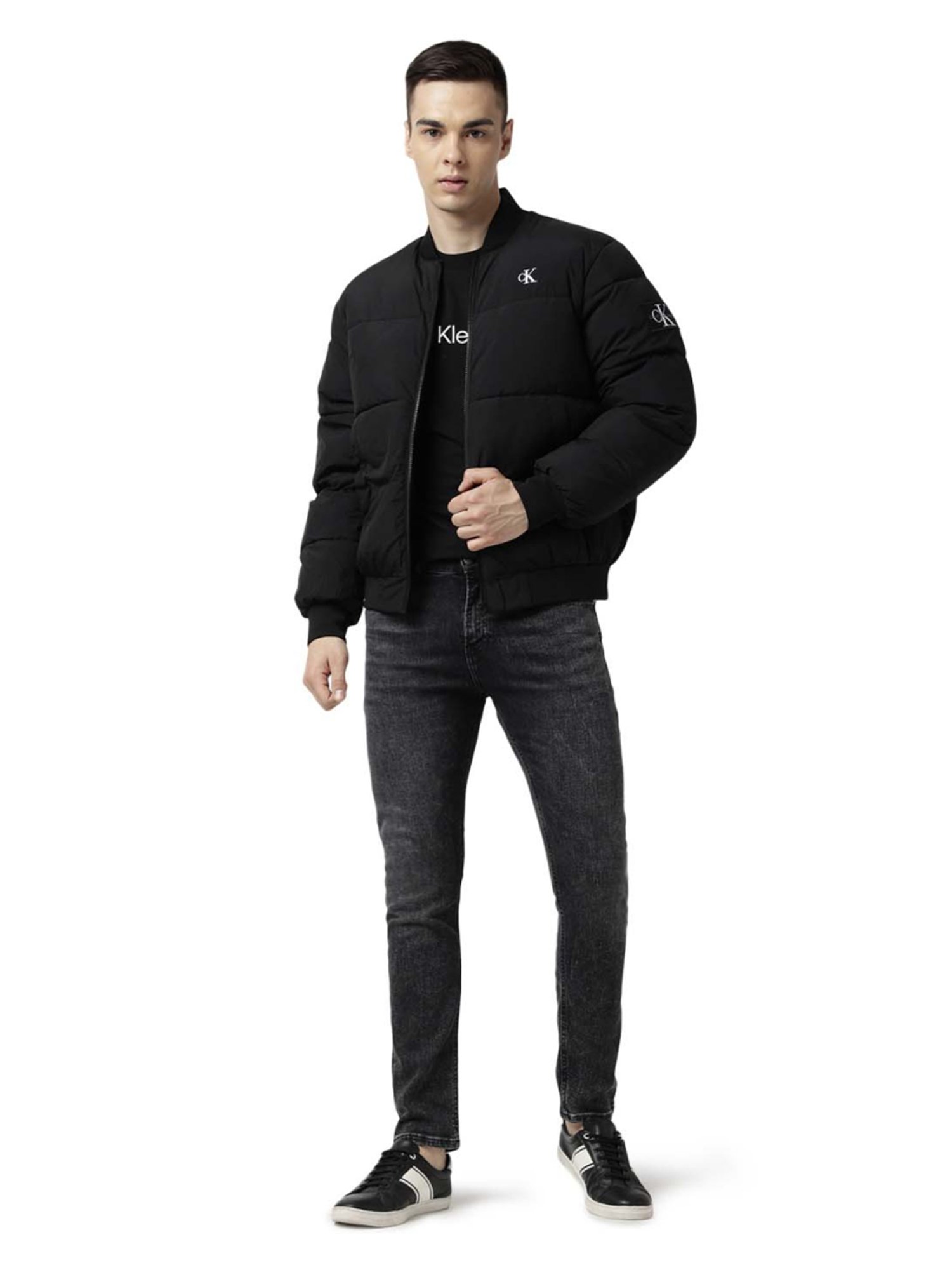 Calvin Klein Jeans Black Regular Fit Bomber Jacket