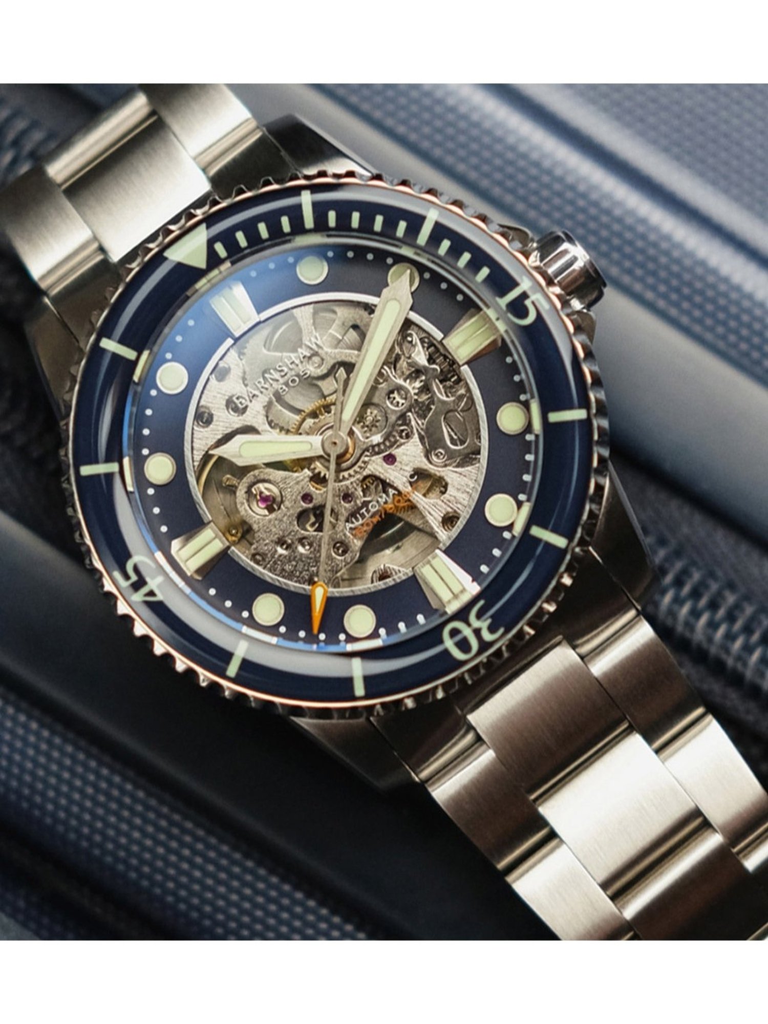 EARNSHAW ES-8185-22 Admiral Pole Skeleton Automatic Watch for Men