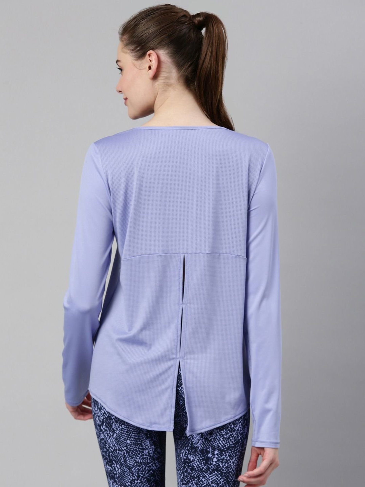 Enamor Purple Graphic Print Sports T-Shirt