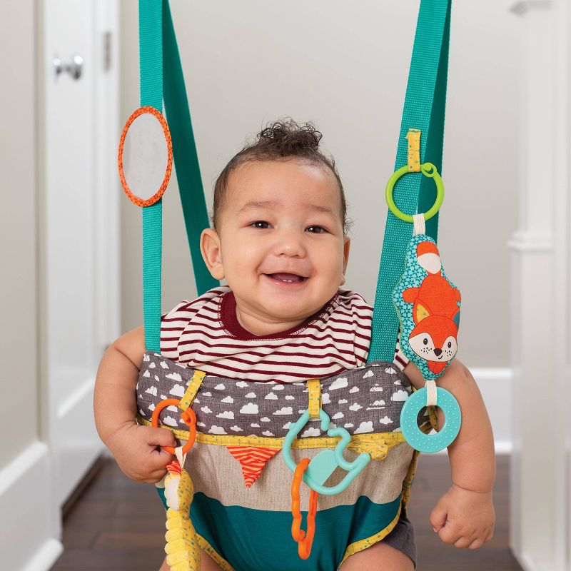 Evenflo Exersaucer Tiny Tropics 2-in-1 Baby Seat + Doorway Jumper