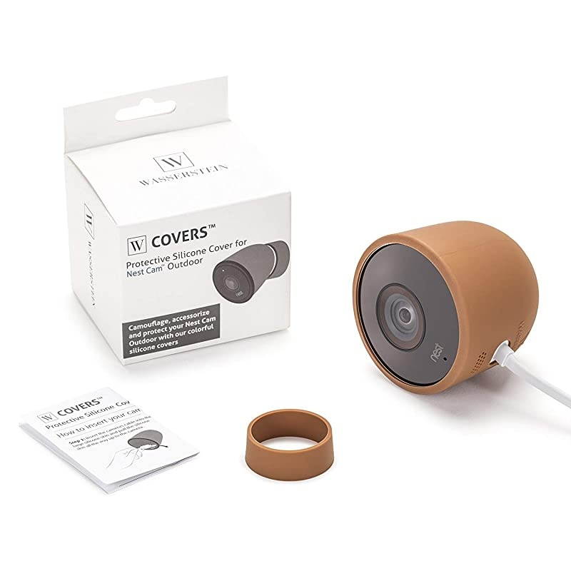 Silicone Skins for Nest Cam Outdoor Security Camera Protect and Camouflage Your Nest Cam Outdoor with These UV Light and Weather Resistant Silicone Skins 1 Pack Brown