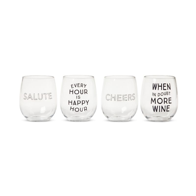Plastic Stemless Wine Glasses 13.4oz Set of 4 - Room Essentials™