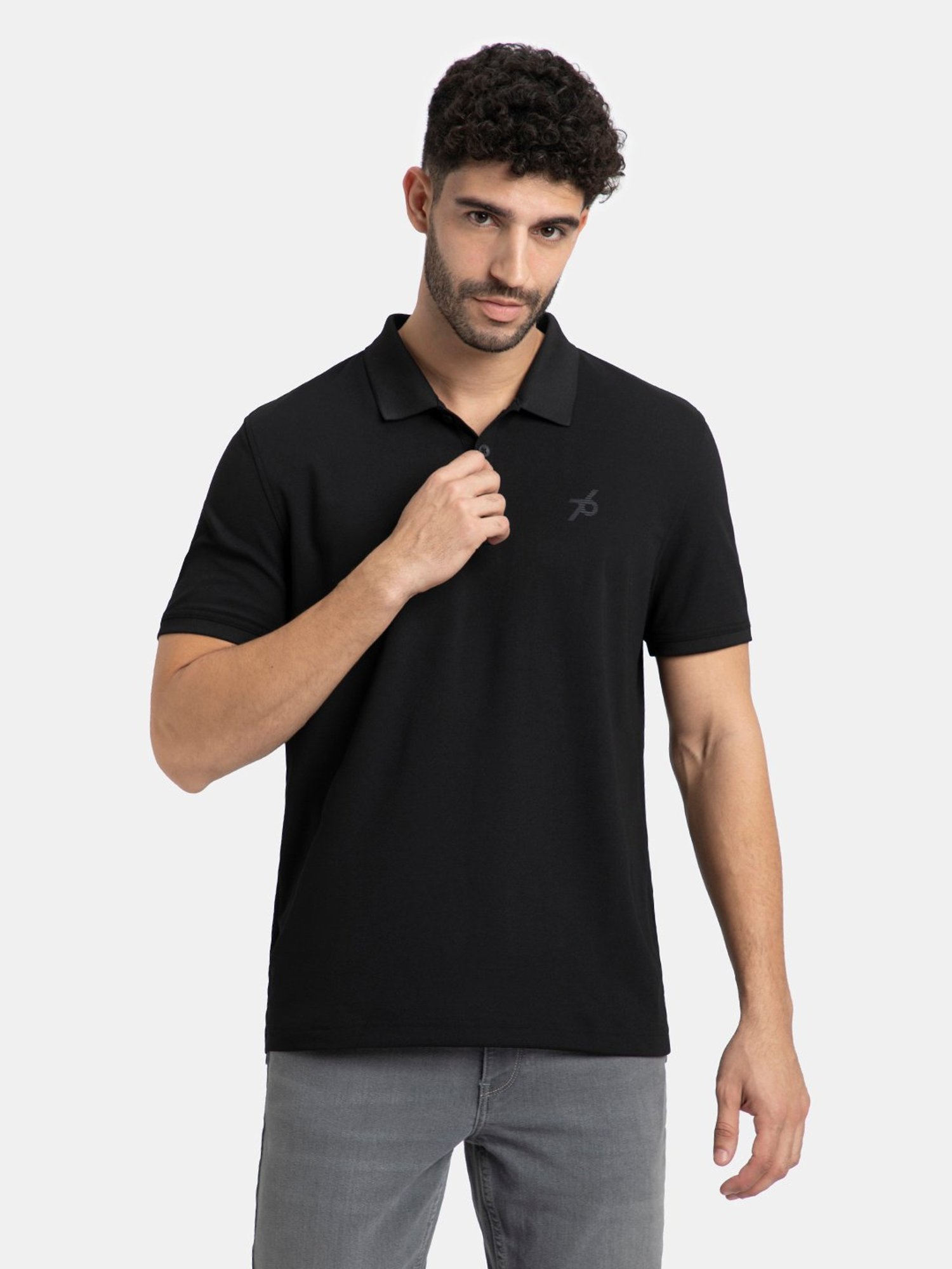 Jockey AM38 Men's Microfiber Solid Half Sleeve Polo T-Shirt with StayDry & StayFresh Technology