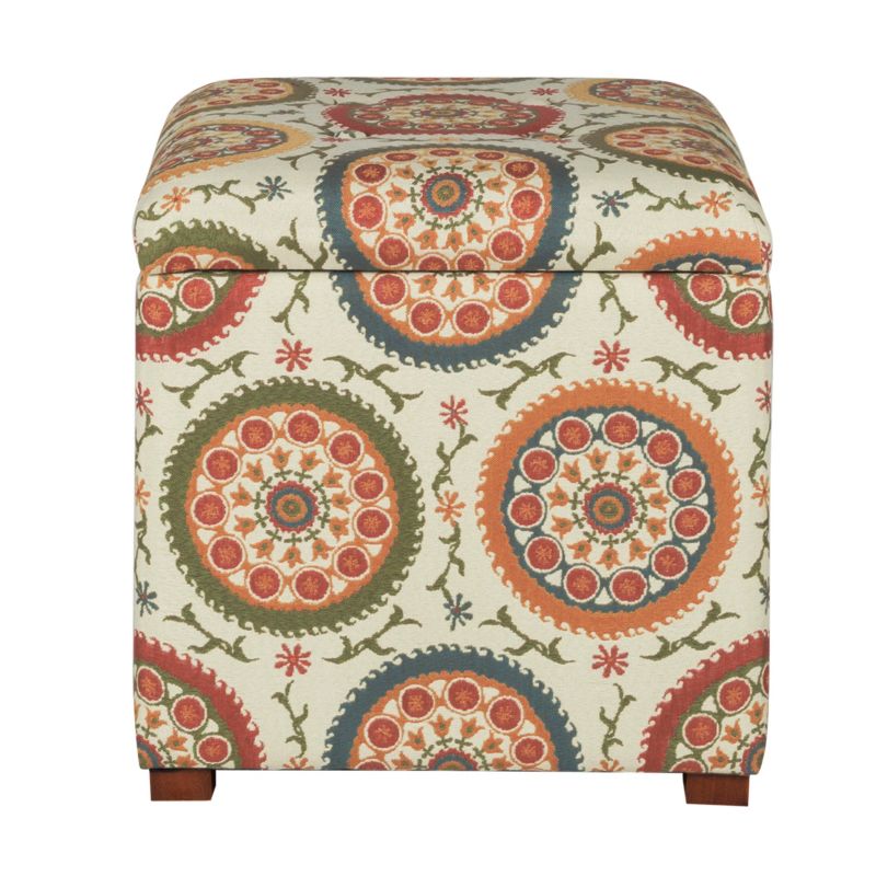 Storage Ottoman Medallion Print - HomePop