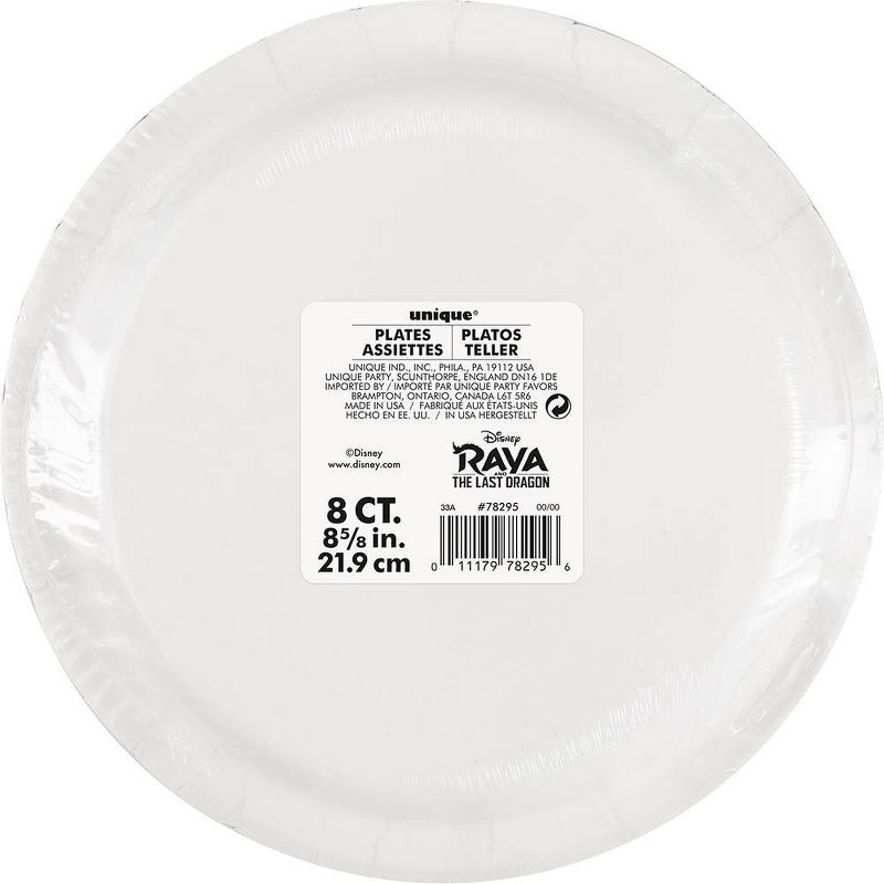 Raya and the Last Dragon 9" 8ct Dinner Paper Plates