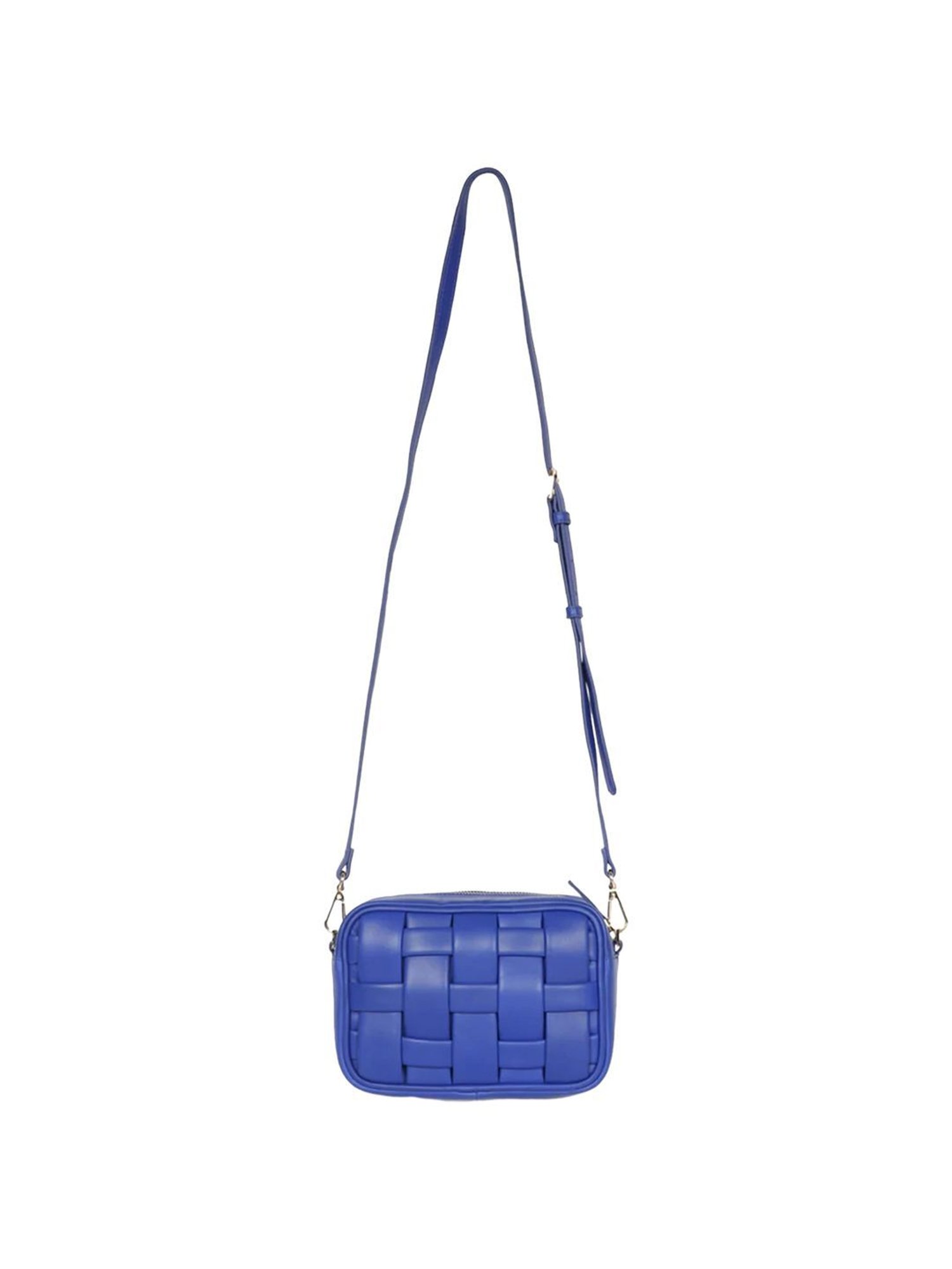 Saint G Blue Textured Medium Sling Handbag