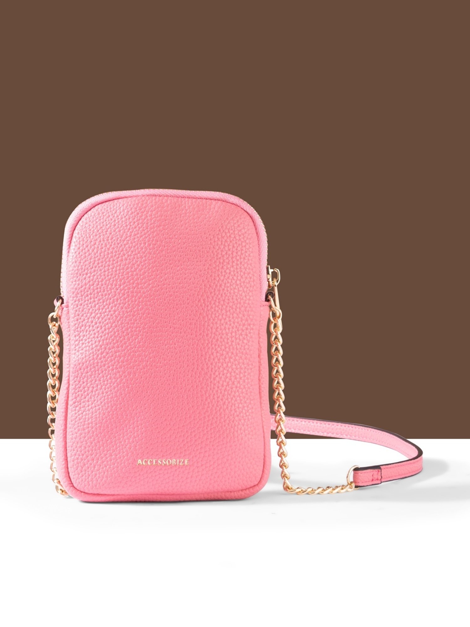 Accessorize London Pink Embroidered Mobile Pouch