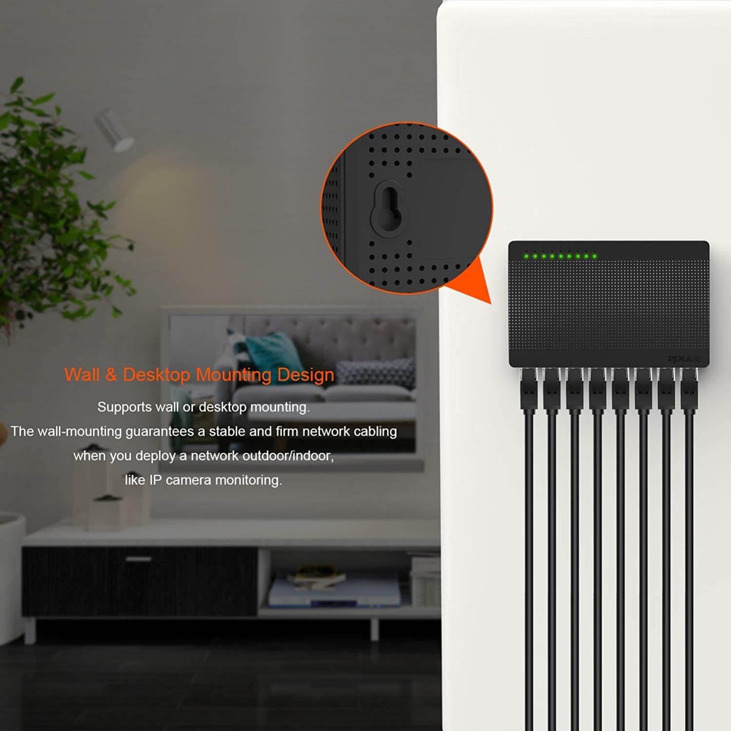 Tenda 8-Port Gigabit Ethernet Desktop Switch (SG108)