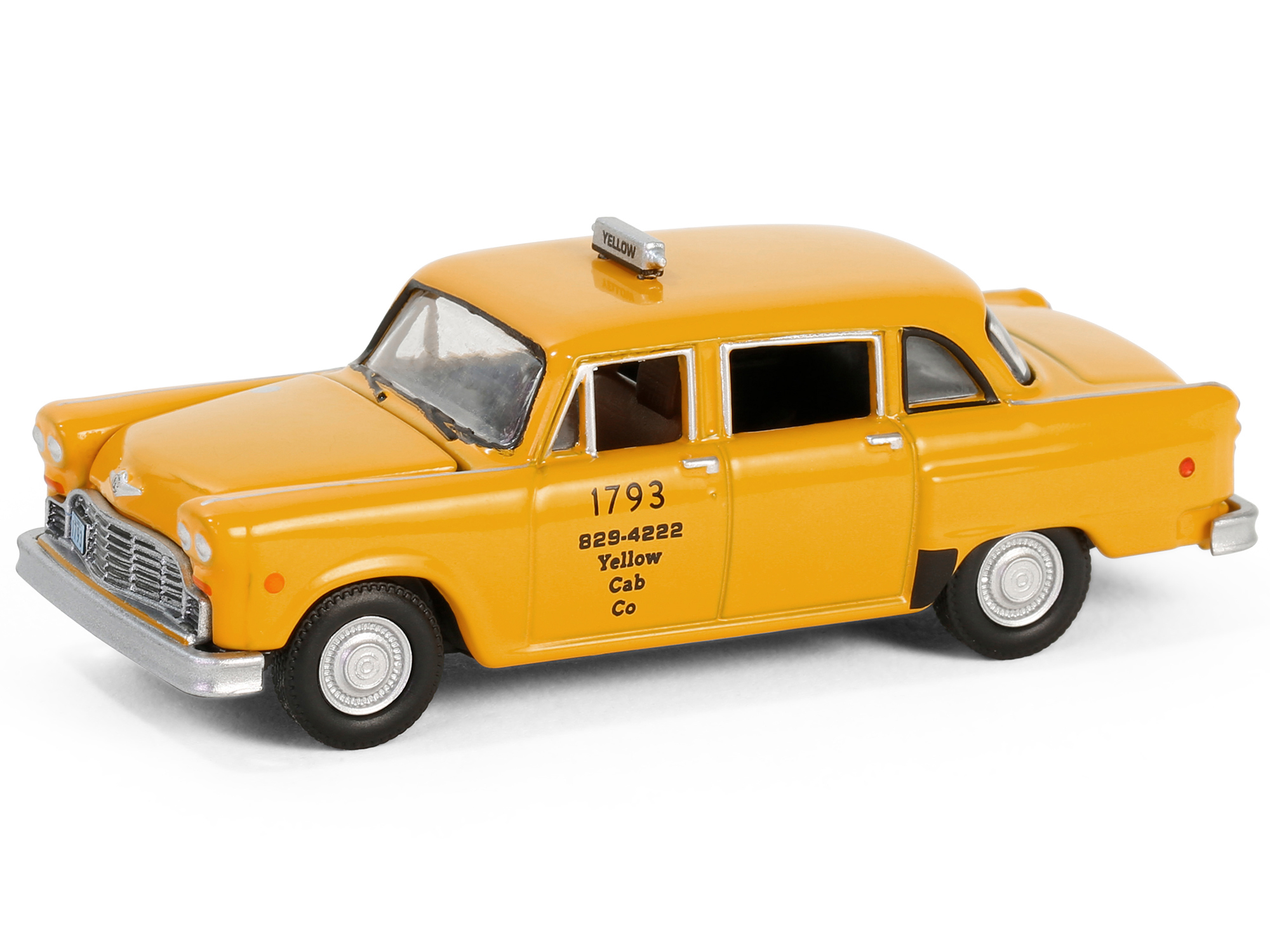 1974 Checker Cab Light Blue "Detroit" 1/87 (HO) Scale Model Car by Brekina
